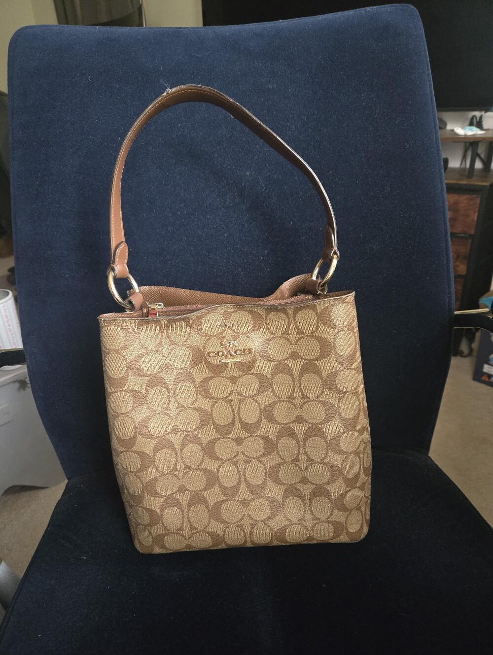 Coach Bucket Bag In Signature Print